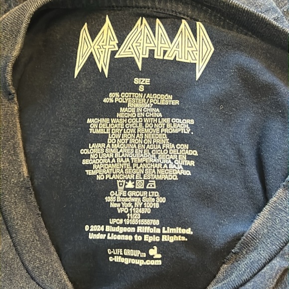 Def Leppard Hysteria 1987 Tour Shirt Mens Size Small - Picture 9 of 9